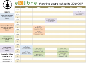 Planning Cours Collectif 2016-2017